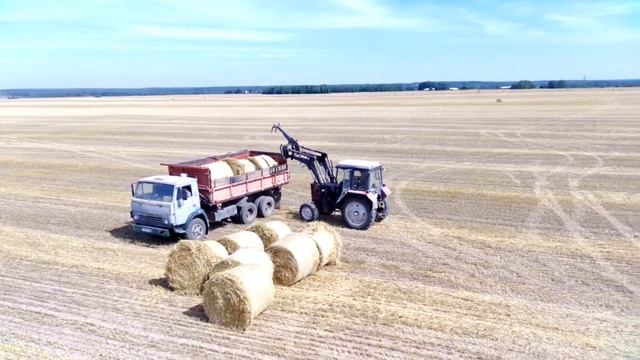 Как делают тюки из соломы смотреть онлайн