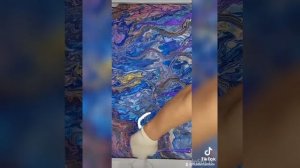 Монтаж стеклянной крошки в эпоксидной смоле,заливаем абстрактную картину.