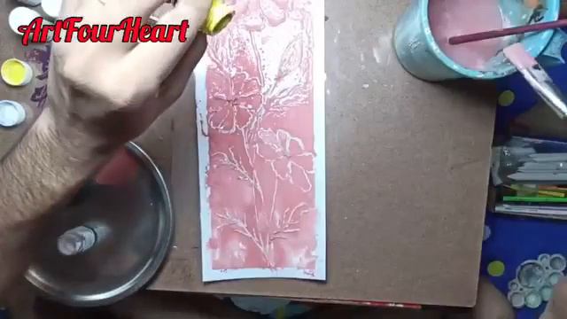 Gourav Jangid #NEXT LEVEL Anemone Flower art - Glue Gun + Acrylic pour | ArtFourHeart #facebookpos смотреть онлайн