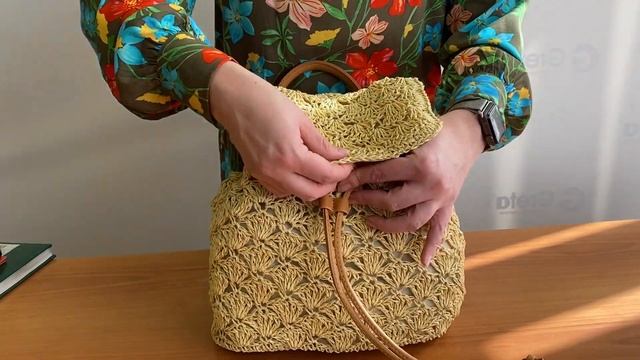 Сумки оптом 2020 – Сумка-рюкзак плетеная из джута 033SS0420 смотреть онлайн