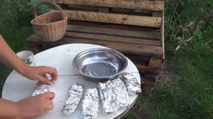 Баклажан с сыром + картошка на мангале