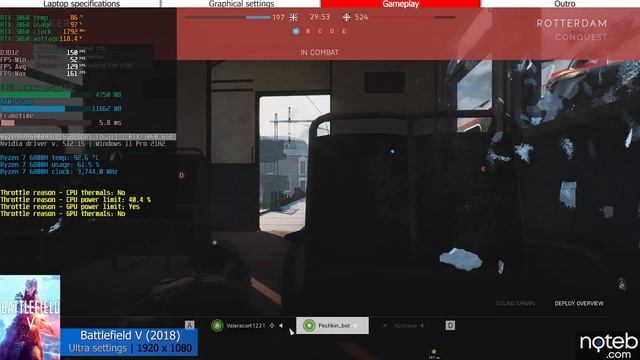 Asus TUF A15 (2022) - Battlefield V Gameplay Test (Ryzen 7 6800H, RTX 3060) смотреть онлайн