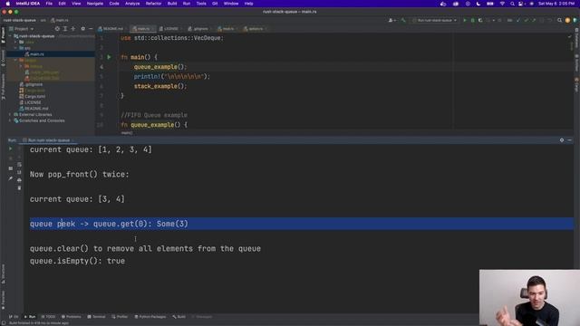 How to define a Stack and Queue Data Structure in Rust ?