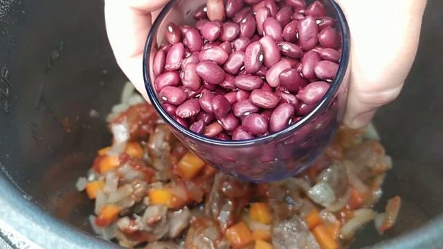 Фасоль с Мясом Фасоль в скороварке без замачивания