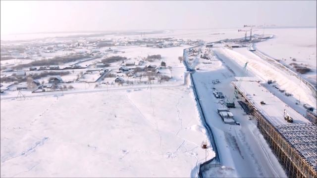 Мост в Самарской обл.30.01.22.Завершился приём бетона на опору№4.Tolyatti-Klimovka Bridge. смотреть онлайн