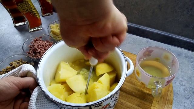 Готовим кыстыбый с картофелем/блюдо Татарской и Башкирской национальной кухни