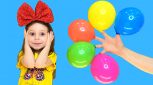 Диана с мамой учит цвета  воздушных шариков. Песня Семья пальчиков (Finger family) от Диа Диа Шоу.