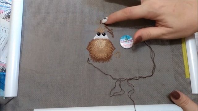 74. Рождественский лось от Панна. Начало новогоднего процесса. Вышивка крестом. смотреть онлайн