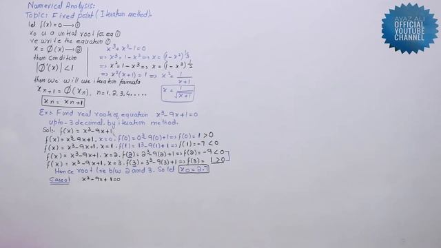 Fixed Point Iteration Method (Iteration method) смотреть онлайн