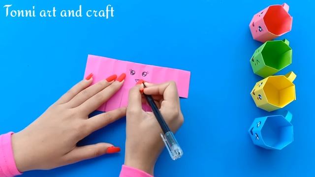 DIY MINI PAPER CUP / Paper Crafts For School / Paper Craft / Easy Origami Paper Cup / Origami
