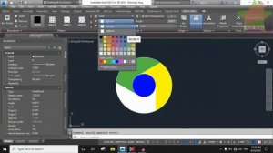 How to Create Chrome Logo in Auto CAD #Logo #Google #AutoCAD #AutoCAD_Tips