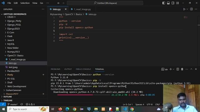தமிழில் - OpenCV | Installation | Python Machine Learning Library | Part-2 | Guhan Ganesan