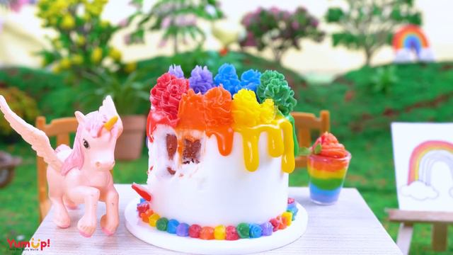 Miniature Jelly Cake | Satisfying Miniature Fruit Jelly Cake Decorating | Best Of Rainbow Cake Idea