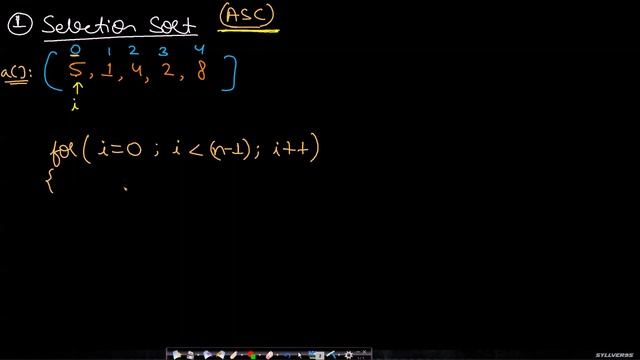 Selection sort algorithm