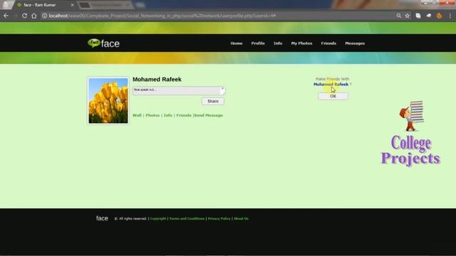 Social Networking System Project in PHP | MYSQLI | HTML | CSS | JAVASCRIPT - College Projects