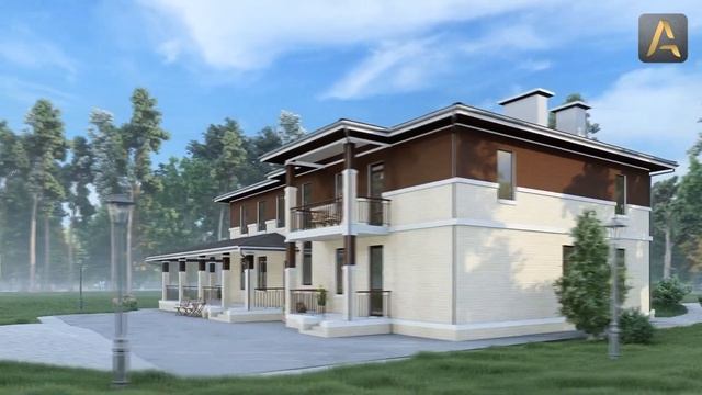 Безупречный дом для загородной жизни. Обзор дома с гаражом, зимним садом, террасой, и гостевым домо смотреть онлайн