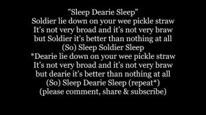 SLEEP DEARIE SLEEP Queen Elizabeth Funeral final song bagpiper Lyrics Words text sing along music