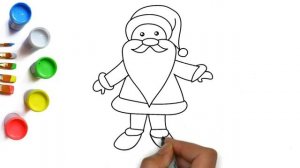 Как нарисовать Деда Мороза легко поэтапно, красивые и лёгкие новогодние рисунки для детей и малышей