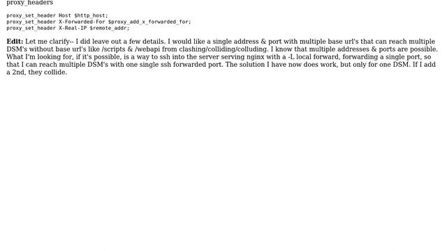 nginx reverse proxy to Synology DSM, no URL base смотреть онлайн