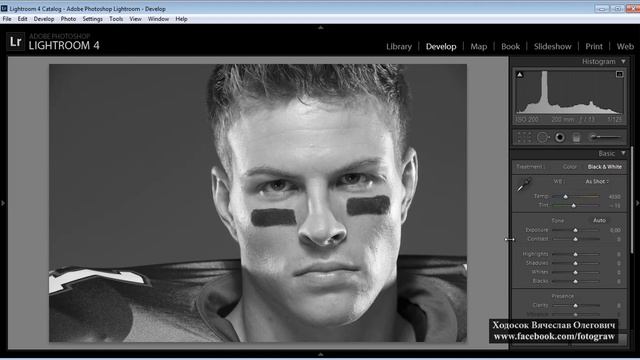 Черно-белое фото в Lightroom смотреть онлайн