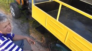 Мотороллер Муравей + Мотоблок+рулевой адаптер= Самодельный Ездовой Прицеп-Самосвал из Мотоблока.