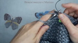 Манишка спицами.  Вяжу подарок мужу. Детальный и простой МК.