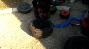 Натягиваем резину 215 55 16 на диски 9j CR 7 (90) et 25