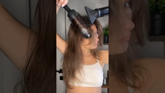 Сушка волос на фен и браш ✨ #укладкаволос #укладкафеном #укладка