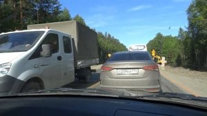 Трасса М5  Урал  Пробка под Миассом  Июнь 2022