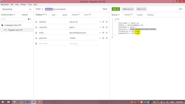 #5 Codeigniter 3 - Rest Server Library API - User Registration flow on a REST #API