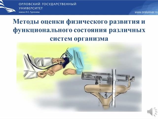 Методы оценки физического развития и функционального состояния различных систем организма (2) смотреть онлайн