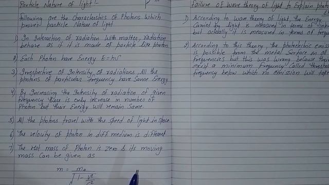 Particle Nature of Light, Chapter 11, Dual Nature of Radiation and Matter, Class 12 Physics