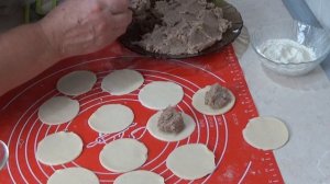 вареники из заварного теста с мясом и картошкой