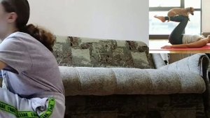 ЙОГА ЧЕЛЛЕНДЖ. ??♀️?ПОВТОРЯЮ ЙОГА ПОЗЫ С КОШКОЙ.??♀️?ЙОГА ДОМА.??♀️?