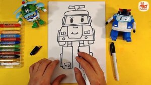 Как нарисовать Робокар Поли / How to draw Robocar Poly