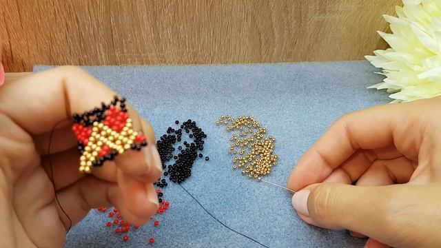 Beaded bracelet/Easy bracelet/Браслет из бисера/Браслет из бисера с рисунком/Браслет/Бисероплетение