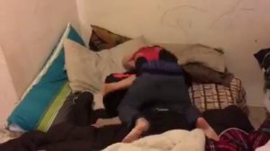 Two kids fighting