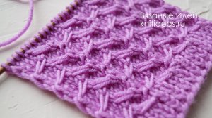 КРАСИВЫЙ, РЕЛЬЕФНЫЙ узор спицами "Плавники". |