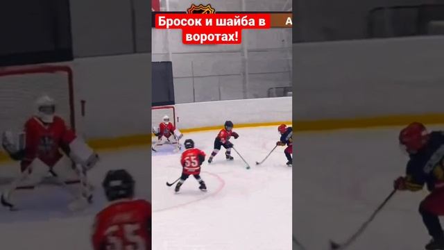 Пронёс шайбу через всё поле, бросок и шайба в воротах!