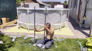 Как установить каркасный бассейн Intex 366х122 см