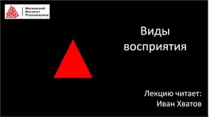 03. Виды восприятия (17 февраля 2023)