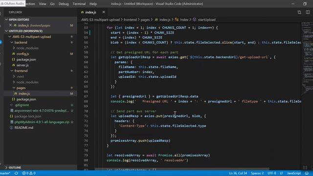 Amazon S3 Multipart Upload using aws-sdk смотреть онлайн