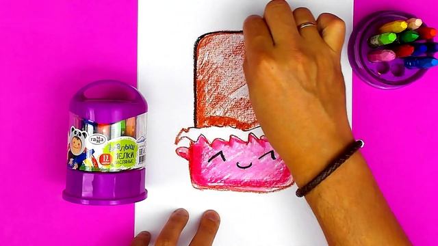 Кавайная ШОКОЛАДКА - как нарисовать Шоколадку урок рисования смотреть онлайн