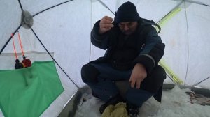 Белоярское водохранилище(зеленый забор) 1 января 2024 год.Ловля окуня.