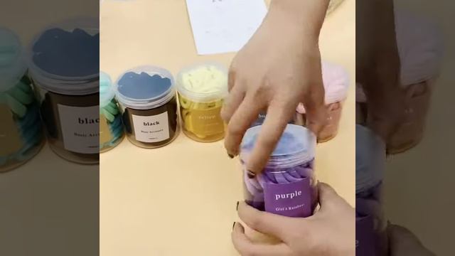 50Pcs/Set Women Colorful Nylon Elastic Hair Bands Children Cute Candy Cartoon Solid Hair Rope Black смотреть онлайн