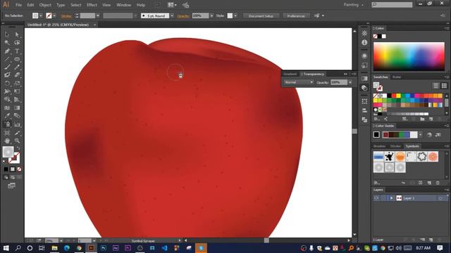 How to create a Realistic Apple । Illustrator Tutorial 2021