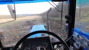 Весенняя дисковка целины Обработка почвы под посев подсолнуха!!!!
