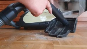 Vacuuming dust and dirt from my miele cx1