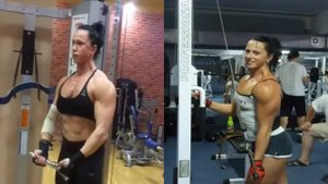 RUSSIAN FEMALE BODYBUILDER WITH BIG BICEPS | L GOSHKO | STRONG WOMAN