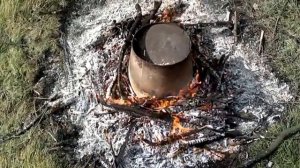 Картошка с салом запеченная в ведре